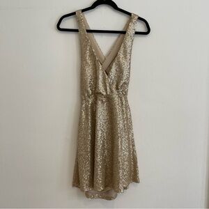 NWT Tobi Gold Sequin Mini Dress